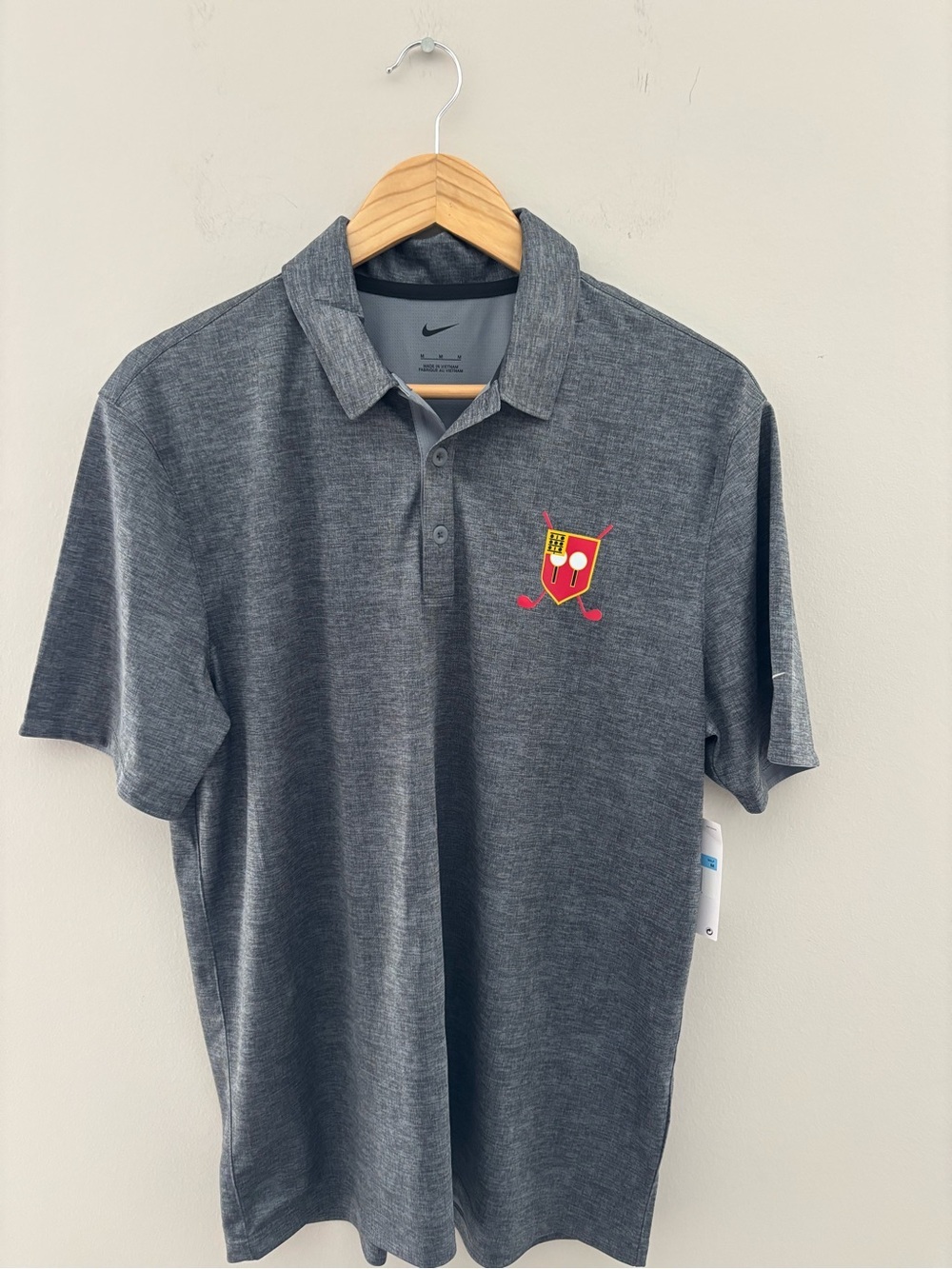 Nike Army Polo Shirt Men's Military Crest Performance Golf Polo Gray